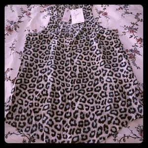 Joie Gray Beilin Leopard-print Silk Tank